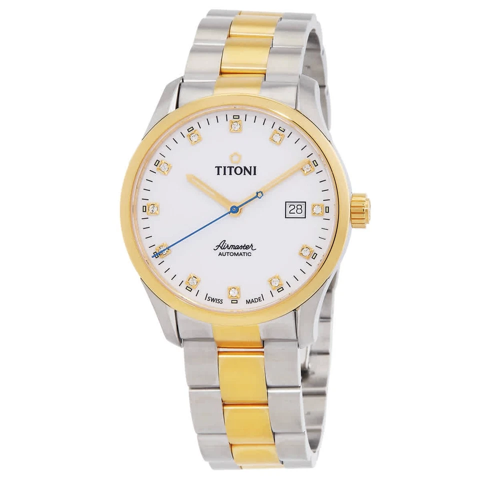 Titoni Airmaster Automatic White Dial Men's Watch 83743 SY-582