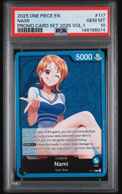 Revised Nami P-117 One Piece Promo Leader English PSA 10 Gem Mint