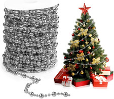 15m Perlenband Perlenkette, Christbaumschmuck, Perlenschnur, Perlengirlande, Dek