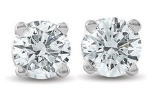 Pompeii 1/3 ctw 14k White Gold Diamond Stud Earrings (G/H,I2-I3)