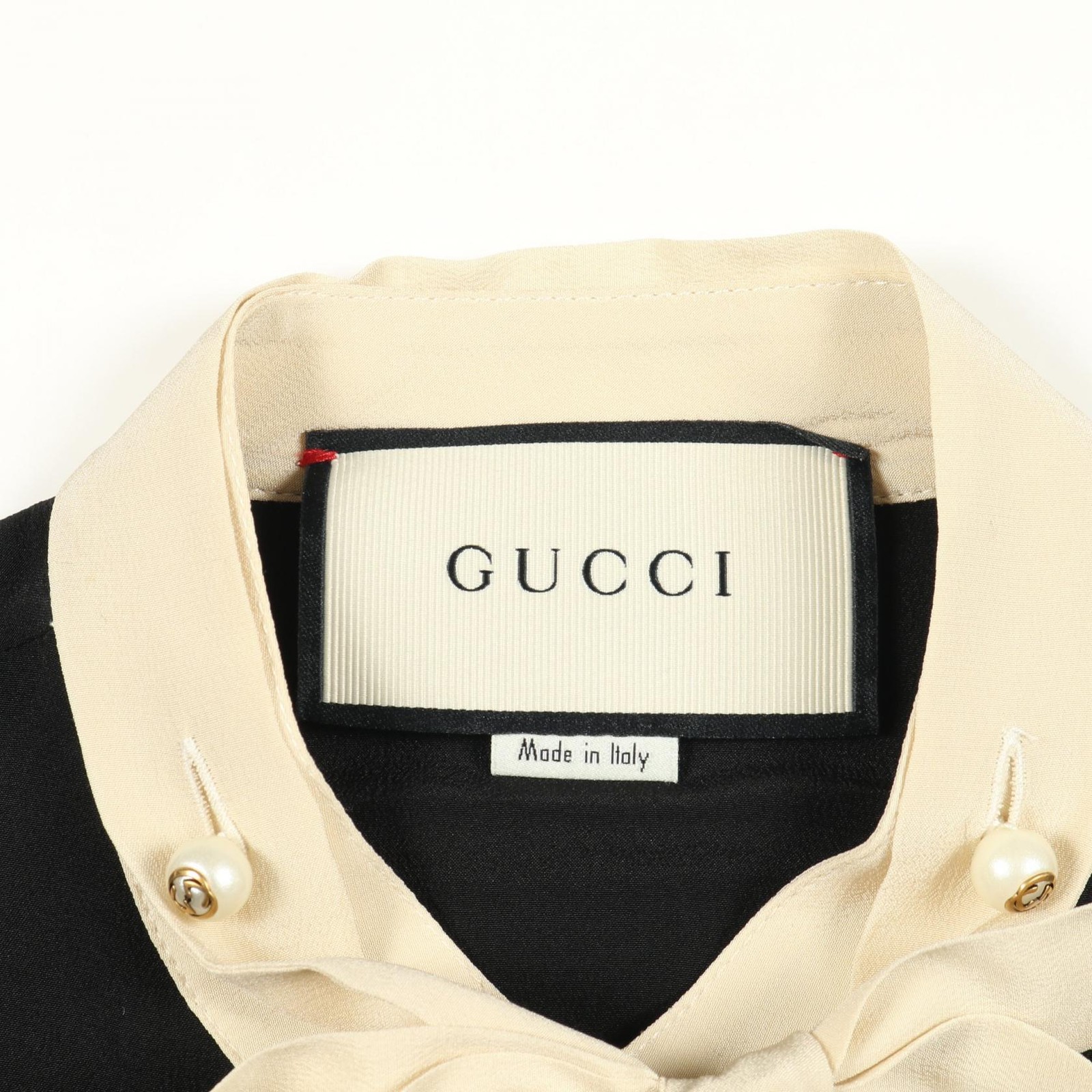 GUCCI Interlocking G Button blouse #36 454688 sil… - image 3