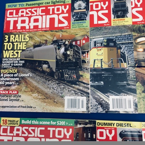 Classic Toy Trains Magazine Lot – 9 Issues 2016  Very Nice Condition
