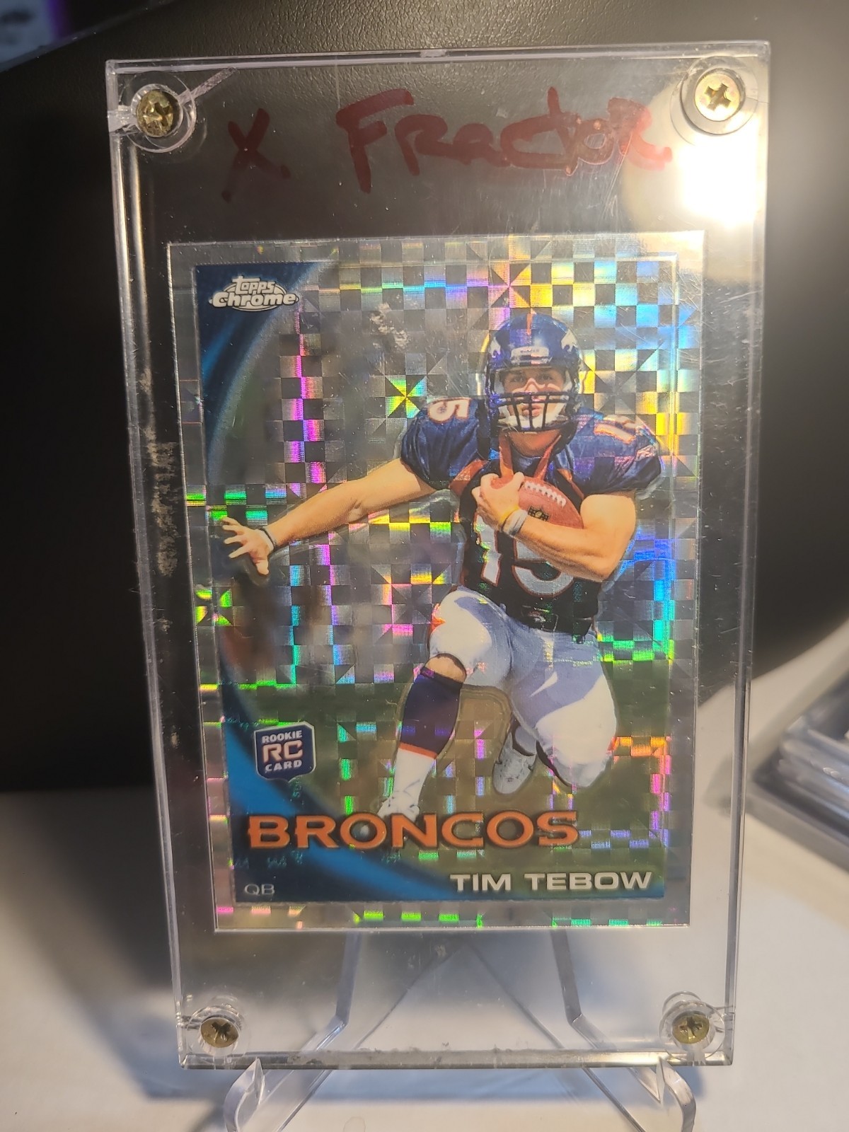 Tim Tebow Topps Chrome #C100 Xfractor