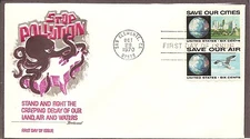 US SC # 1411-1413 Anti-Pollution FDC.Fleetwood Cachet.