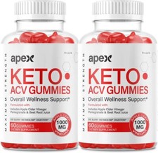 (2 Pack) Apex Keto ACV Gummies Apex Keto Advanced Formula Overall Wellness...