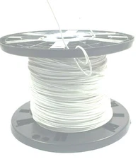 12awg 12ga Teflon Stranded silver plate wire WHITE $ per 10ft section free ship
