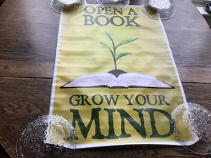 Library/Classroom Motivation Poster “Open a book, grow your mind” 16x24, New (c