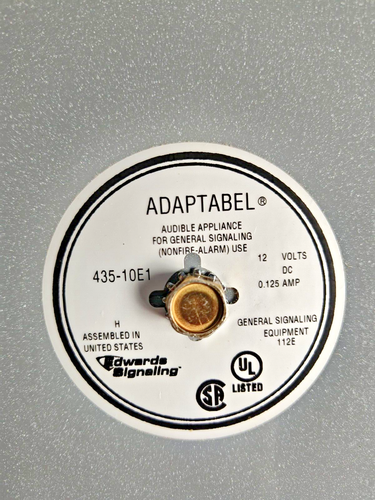 Edwards Signaling 435-10E1 anpassbare DC-Vibrationsglocke 12 Volt 0,125 AMP NEU # - Bild 3 von 8