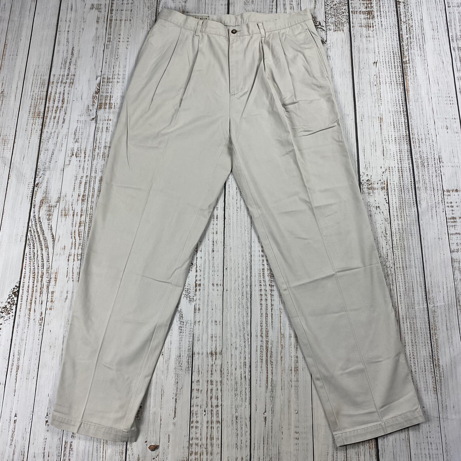 VTG CUTTER AND BUCK MENS STONE KHAKIS PLEATED SLACKS TROUSERS 38X34 TALL eBay