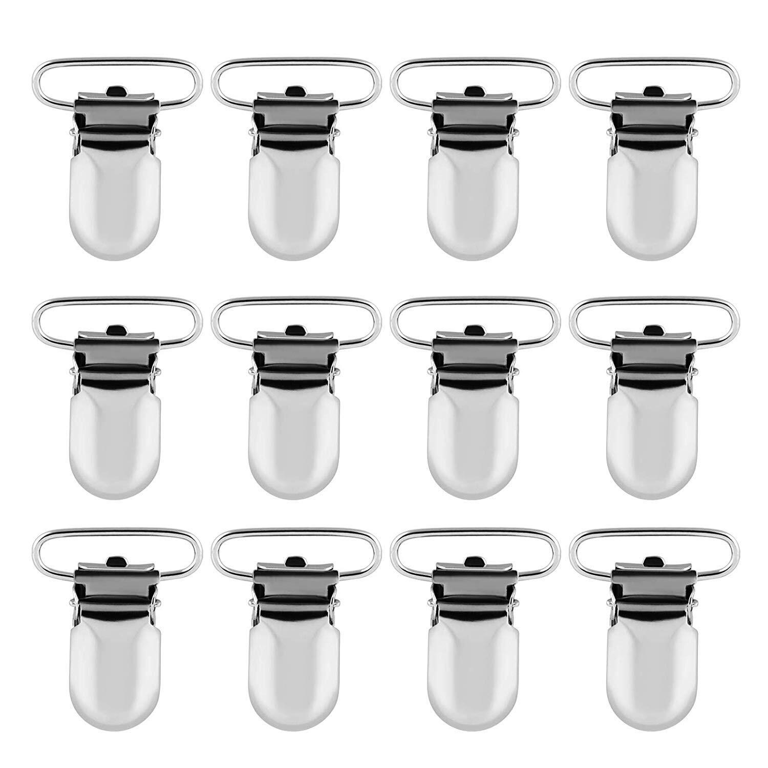 LIHAO T-figura Metallo Ciuccio Clips 25mm, Clips Bretella Supporti per (x5e)