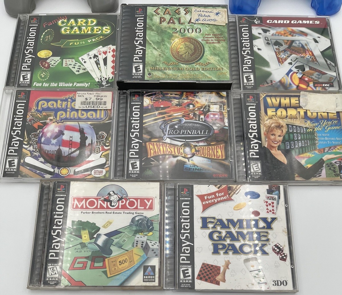Sony PlayStation PS1 Console Bundle Family Video Games Lot