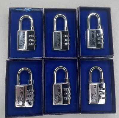 Vintage Presto Combination Lock lot of 6 Luggage Purpose Soap Advertisement NOS