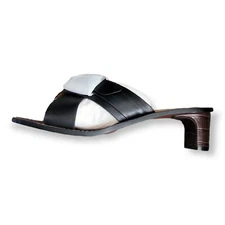 Joie Landri Buckle Sandals Leather Mules in Black Size 9.5 Slip On black