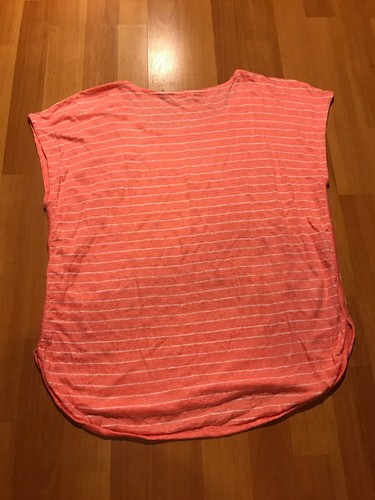 Athleta Orange White Stripe Top Shirt Womensbsize Medium M - Picture 5 of 5