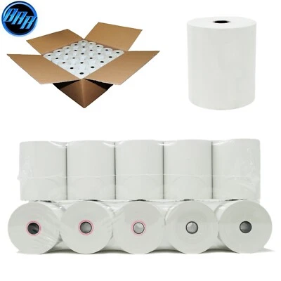 BUYREGISTERROLL® 3 1/8" X 230' THERMAL PAPER 50 ROLLS CASH REGISTER & POS THERMAL ROLLS SHRINKWRA