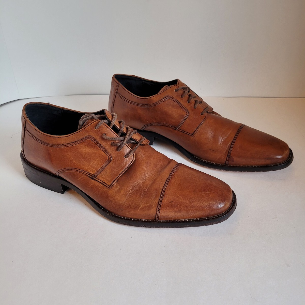 Johnston & Murphy Cap Toe Oxford Laceup Brown Italian Leather Men\'s Size 11 Men main image 2