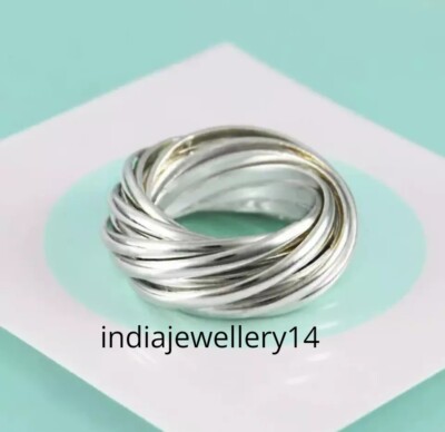 925 Sterling Silver Ring Amazing Multi Band Ring Solid  Handmade Statement Band