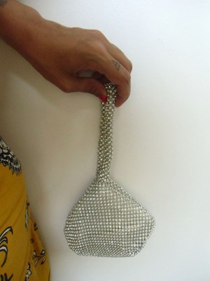 Sac Soirée Années 20 – Strass Doré – Style Pinup Rétro – Neuf Avec étiquettes