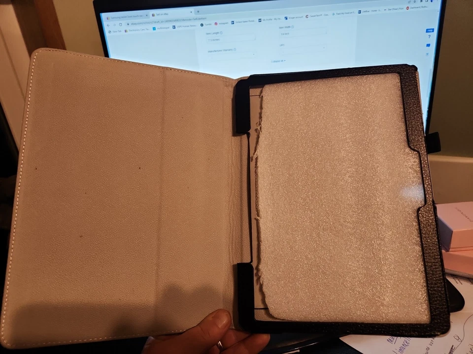 Samsung Tablet cover ~ Don't Touch Me ~ Fun Cover Tablet BRAND NEW  Black case - Image 3 of 4