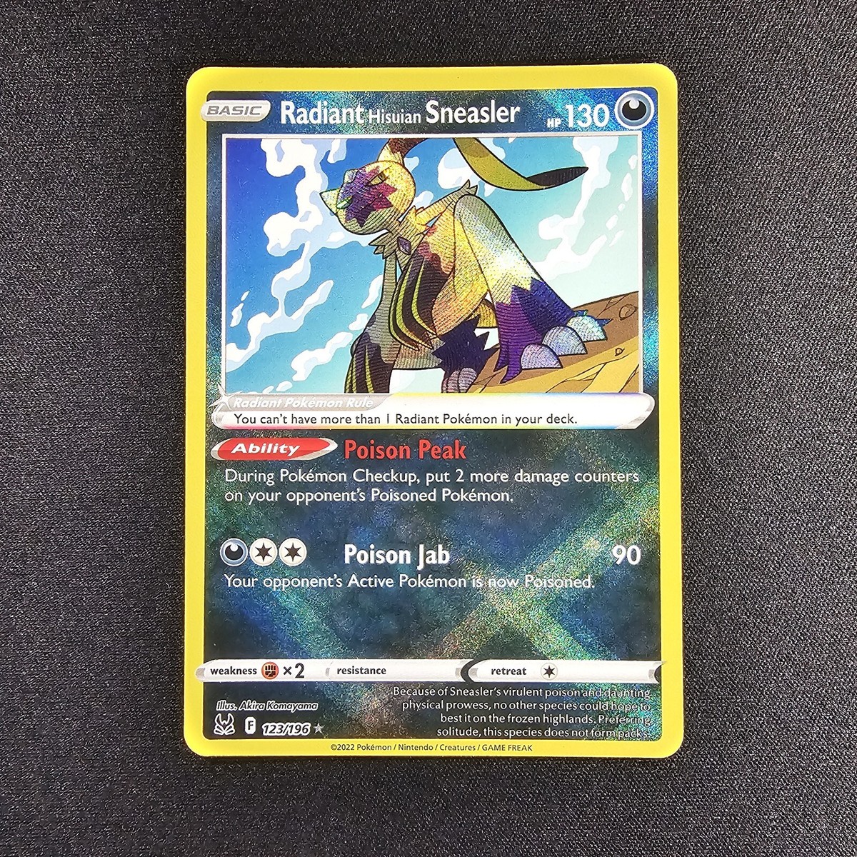 Radiant Hisuian Sneasler #123/196 Reverse Holo NM Pokemon Lost