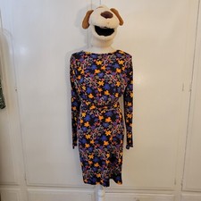 Zara TRF Trafaluc Floral Stretch Draped Waist  Dress NWT Womens Small Floral