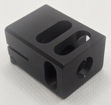 1/2x28 9mm Muzzle Brake Compensator Anodized Black fits Glock 17 Square 4-Port