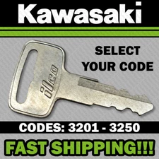 Kawasaki keys Teryx Mule Cut to Code replacement key made to codes 3201-3250