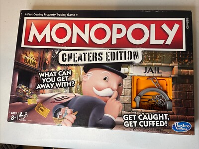 Hasbro Monopoly Game: Cheaters Edition Board Game (E1871) Ready To Play 