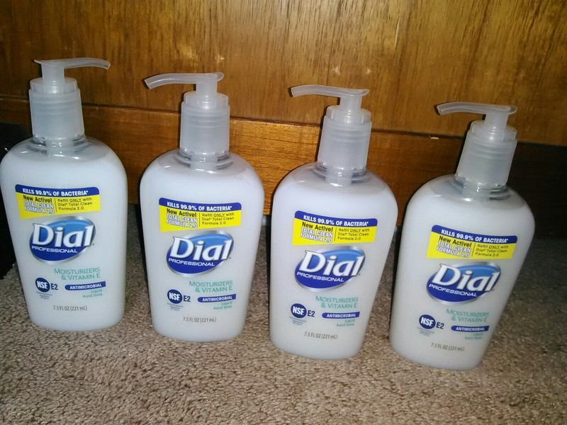 (4) Dial Professional Liquid Hand Soap 7.5 Oz. Per * Total Clean Formula * New