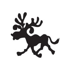 Moose Cute Kid Drawing - Decal Sticker - Multiple Color  Sizes - ebn463