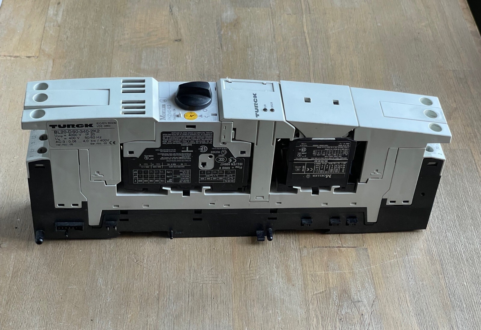 TURCK BL20-DS0-340-2K2 MANUAL STARTER ASSEMBLY 400V 50/60HZ 4-6.3A