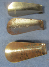 Vintage Lot of 3 Metal Shoe Horn Spoons