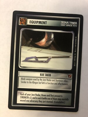 Star Trek CCG 1E Kar'takin Mint Common   Blaze of Glory 1999