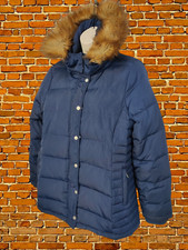 Womens Crew Clothing Size Uk 14 Navy Blue Duck Down Padded Puffer Jacket Coat