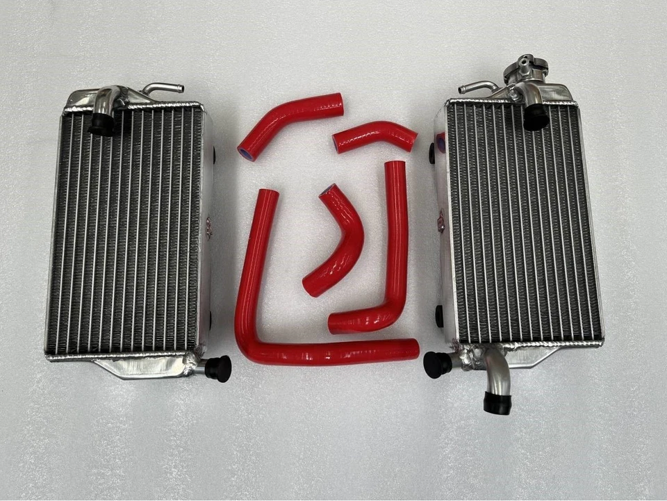 Radiador de aluminio y mangueras de silicona para Honda CR250R CR250 2002 2003 2004 Foto 2 de 4