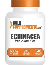 BulkSupplements Echinacea Extract 240 Veg Capsules - 500mg Per Serving