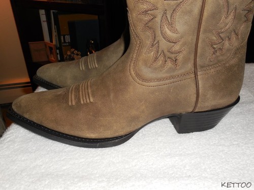 NIB MEN'S ARIAT HERITAGE WESTERN BROWN BOMBER BOOTS J Toe 13" Height Size 11 - Picture 6 of 12