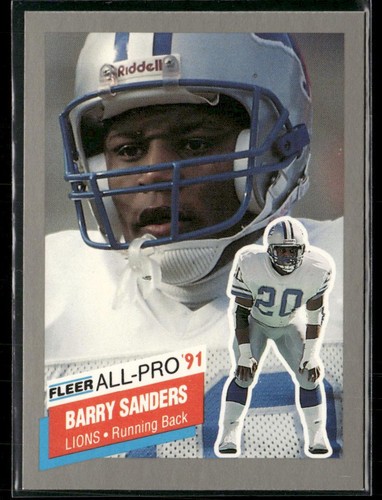 Barry Sanders #9 1991 Fleer All Pro card