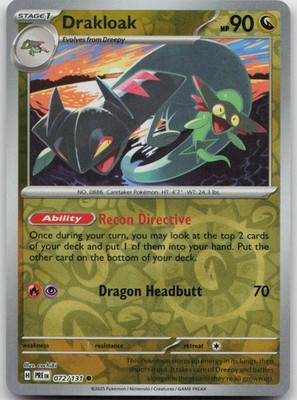 Drakloak 072/131 SV: Prismatic Evolutions Reverse Holo