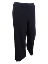 Tahari ASL Women's Petite Cropped Wide-Leg Crepe Pants (14P, Black) 191151473161