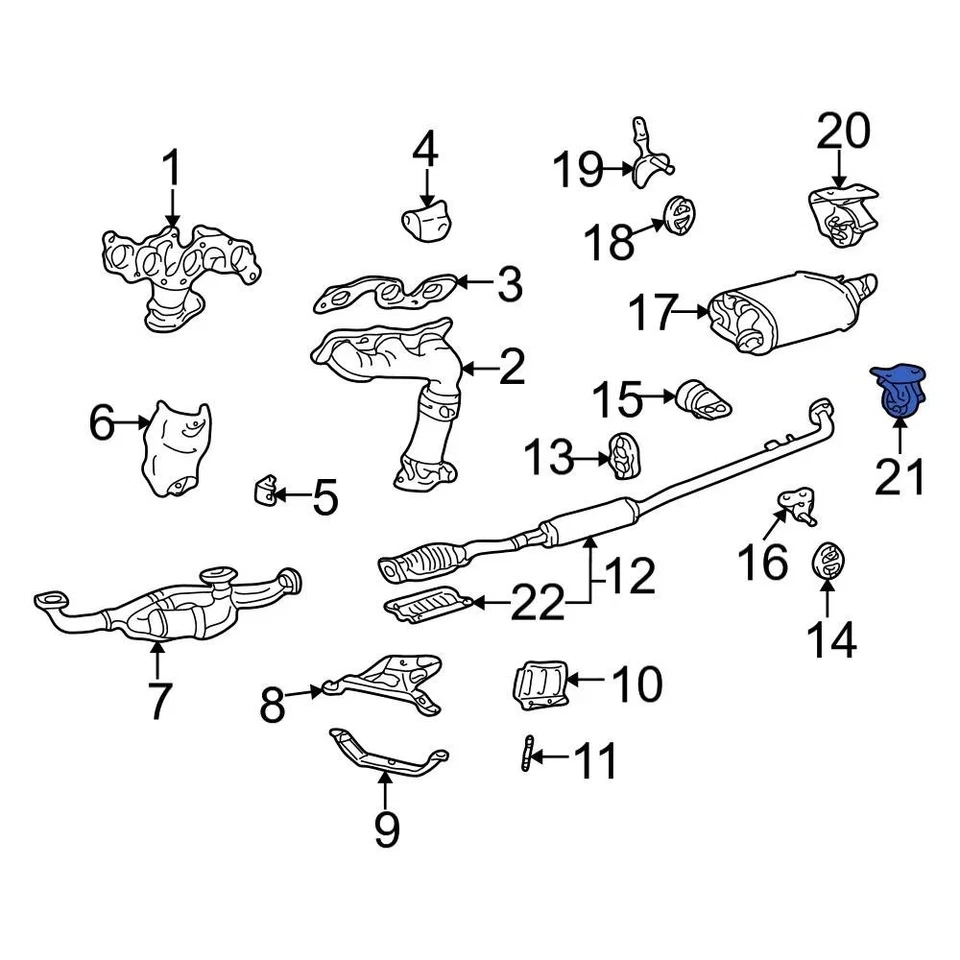 For Toyota Camry 1997-2006 Toyota 175650A071 Exhaust System Hanger Foto 3 de 4
