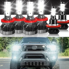 For Toyota Tacoma 2016-2023 - 6X LED Headlight High/Low Beam Fog Light Bulbs Kit
