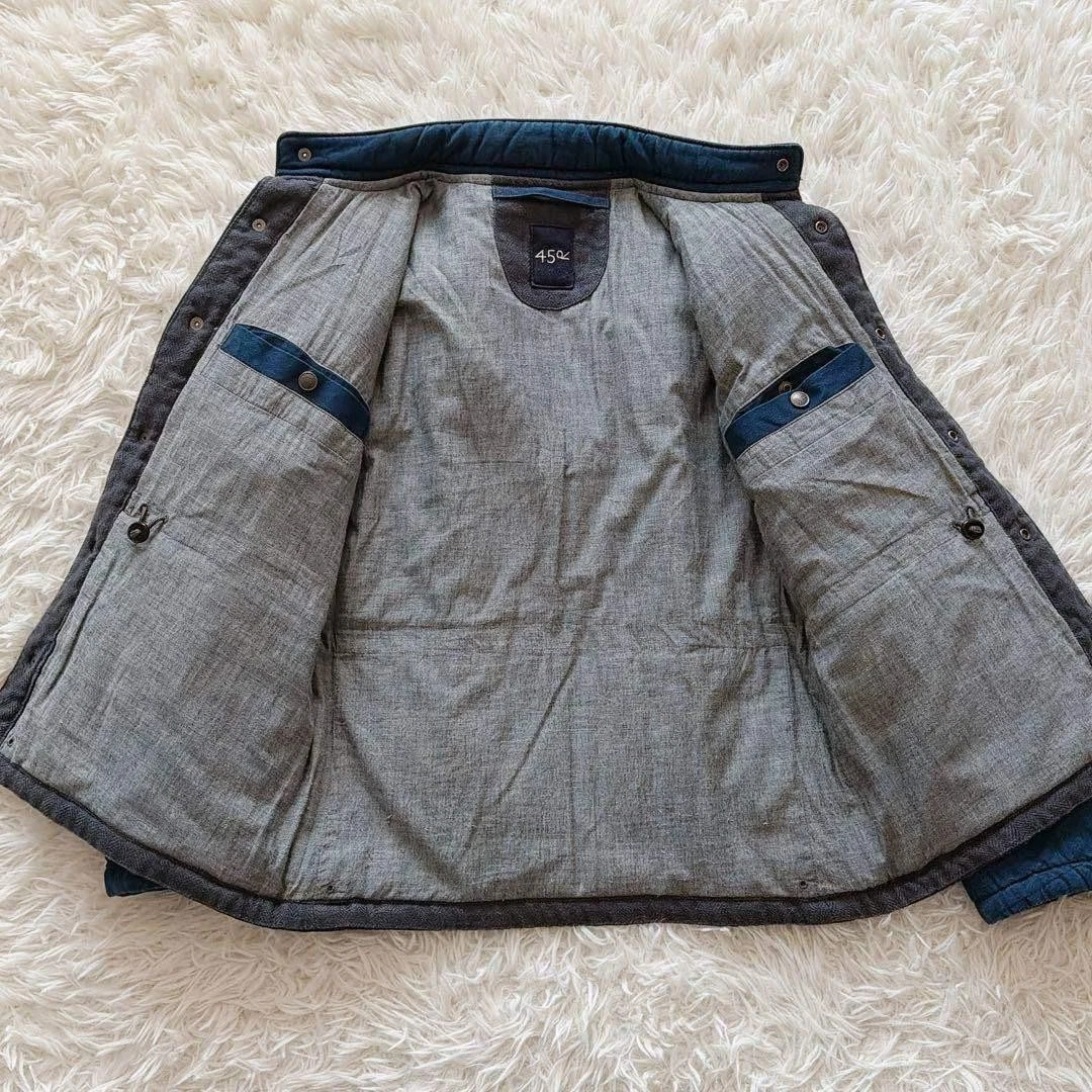 45R Indigo Cotton Quilted 908 Liner Blouson Jacket Excellent - product detail image 5