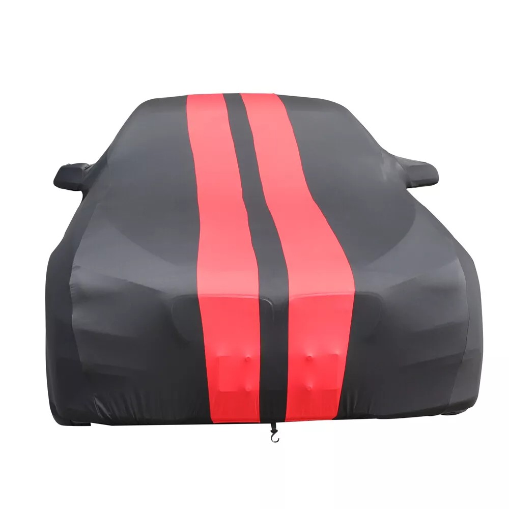For Jaguar XF XFL XJ Red Line Indoor Breathable Car Cover Satin Stretch