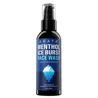 Arata Menthol Ice Burst Face Wash with 1% Salicylic Acid - 100ml