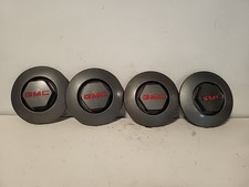 Gmc S15 Jimmy Sonoma 4x2 94-02 Gray Red Emblem Center Caps - Set 4 - 15998644