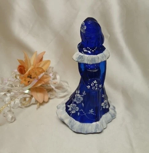 3788 Fenton Collectibles Cobalt Blue Floral Bridesmaid Figurine