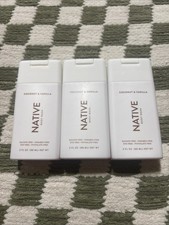 Native Coconut  Vanilla Body Wash 3 fl oz Travel Size - Lot of 3- NEW