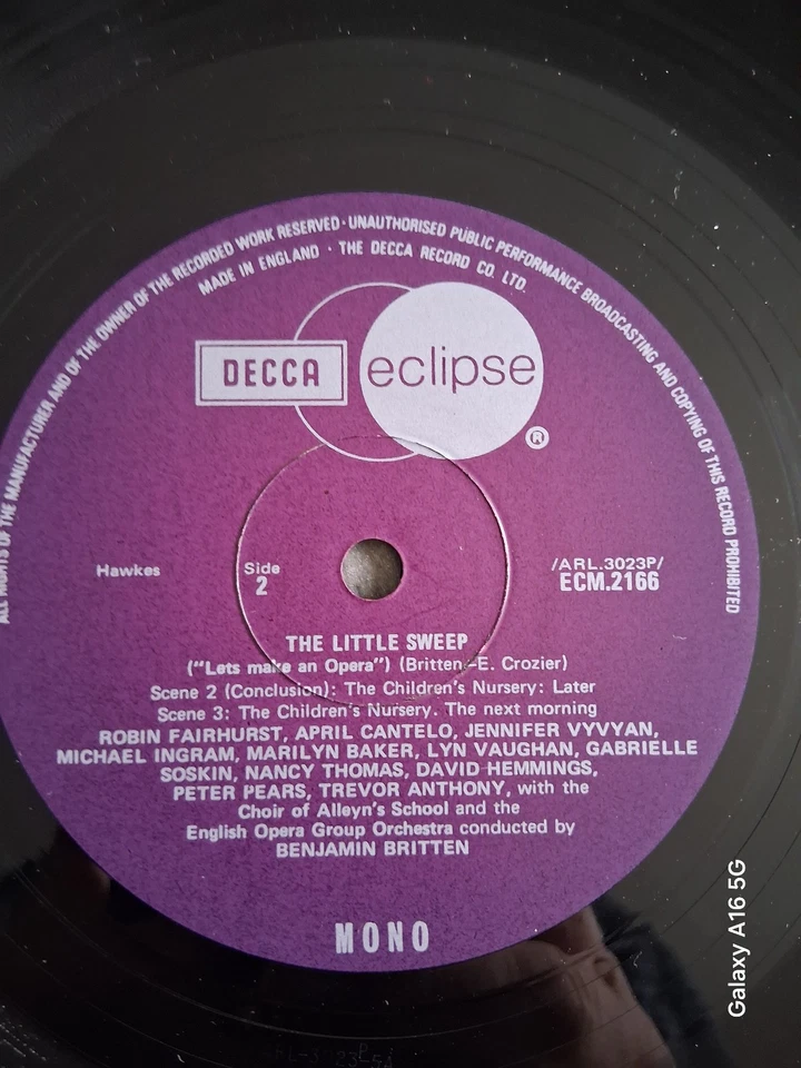 Vinyle 33T 🎶 BRITTEN 🎶 The little sweep 🎶 ECM 2166 - Photo 3/4