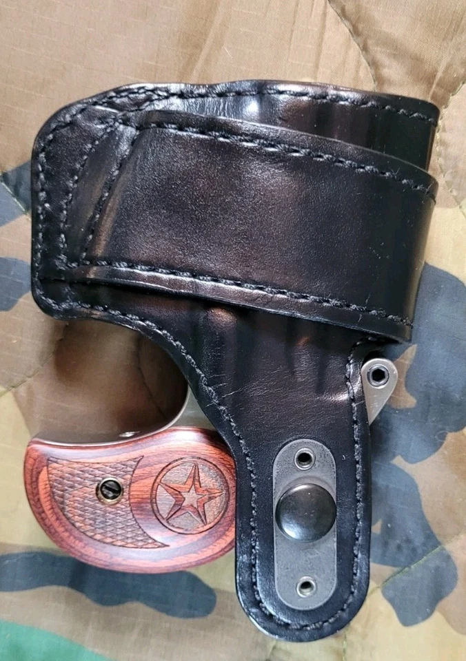 Funda de conducción con dibujo cruzado Desantis Bond Arms cuero negro búho mano derecha Foto 2 de 4